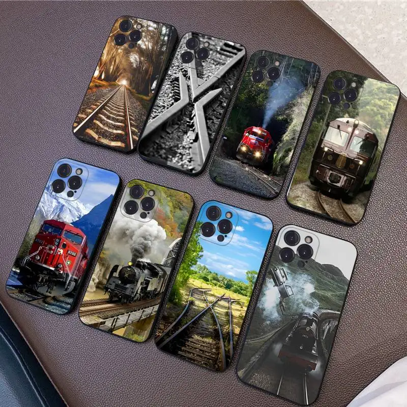 Train Rail Sunlight Phone Case Silicone Soft For iphone 14 13 12 11 Pro Mini XS MAX 8 7 6 Plus X 2020 XR Shell