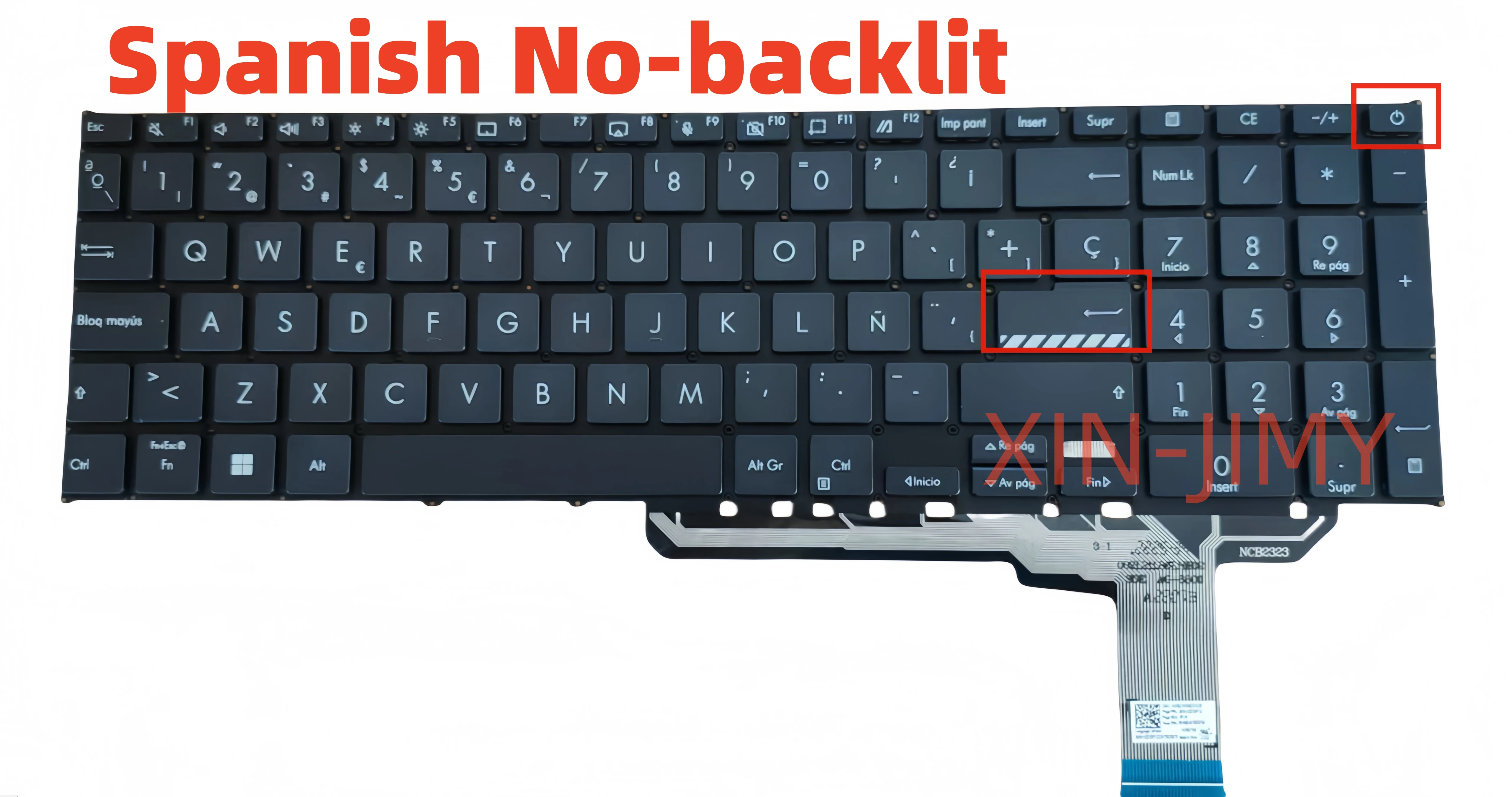 

Испанская синяя ночная черная клавиатура для ноутбука ASUS Vivobook M1702 M1702Q M1702GA M1702QA X1702 X1702Z X1702ZA K170 без подсветки