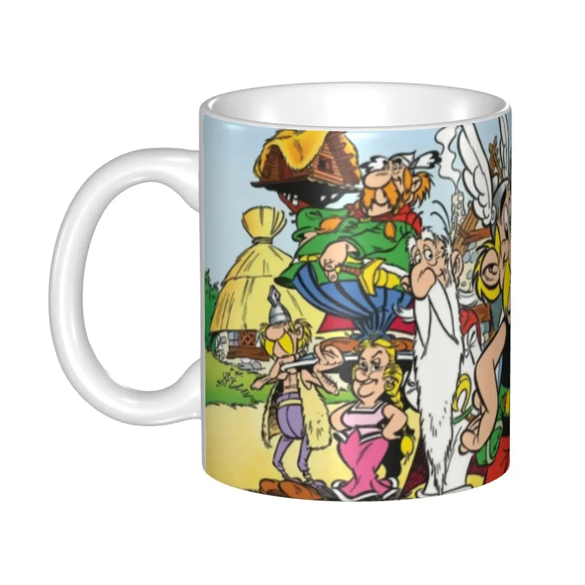 Fashion Anime Asterix And Obelix Mugs Personalized Anime Cartoon Getafix Ceramic Coffee Mug Cup Creative Present