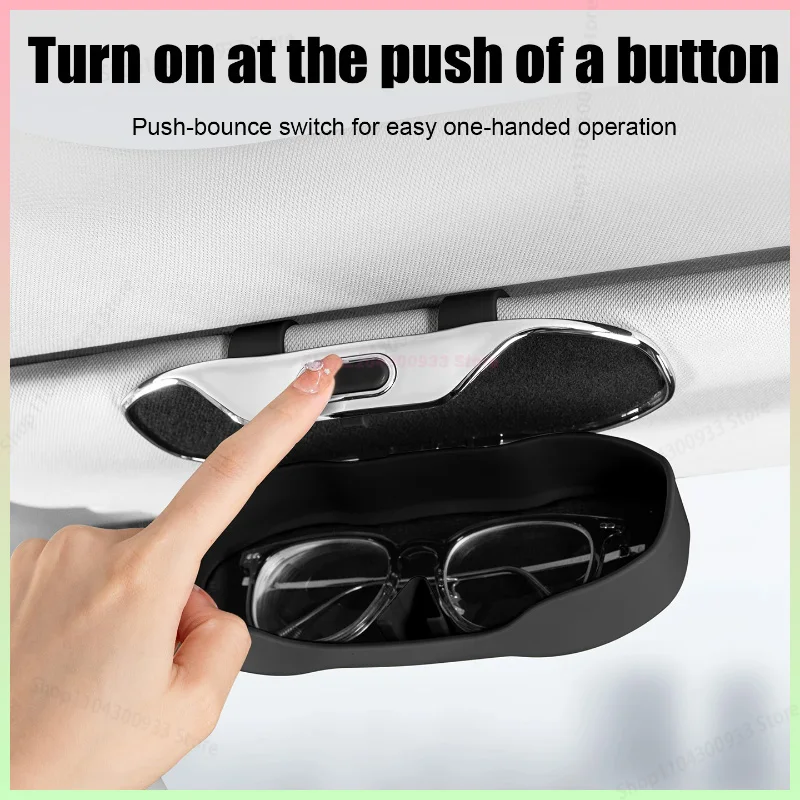For Chery OMODA 5 C5 E5 FX 2022 2023 2024 Portable Car Visor Sunglasses Glasses Case Glasses Holder Clip Box Car Lenses Holder 4