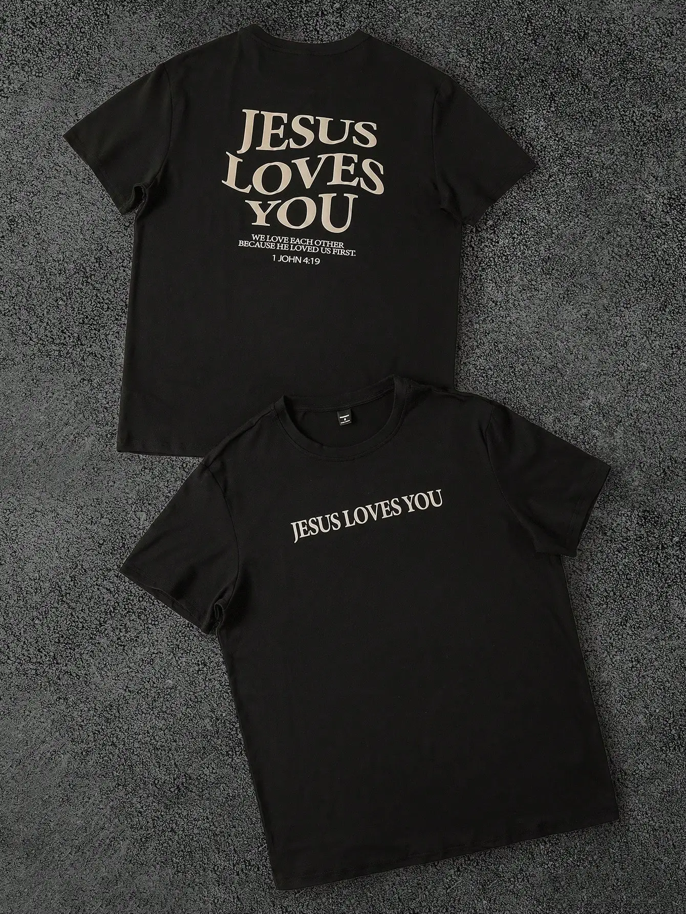 

Мужская черная футболка с религиозным принтом, в стиле кэжуал-стритвир