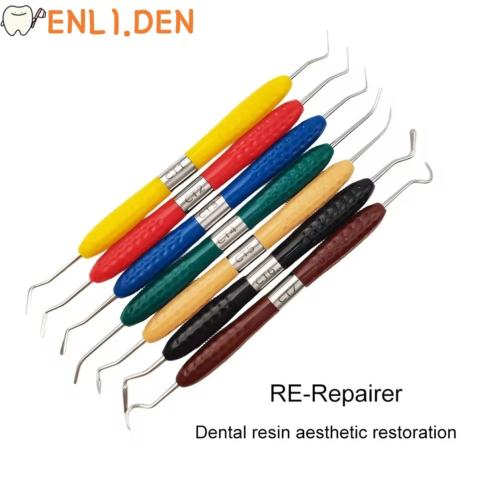 Dental Resin Spatula Filler Composite Resin Filling Aesthetic Restoration Instrument Tool Kit Dentista Accessories CT1-CT7