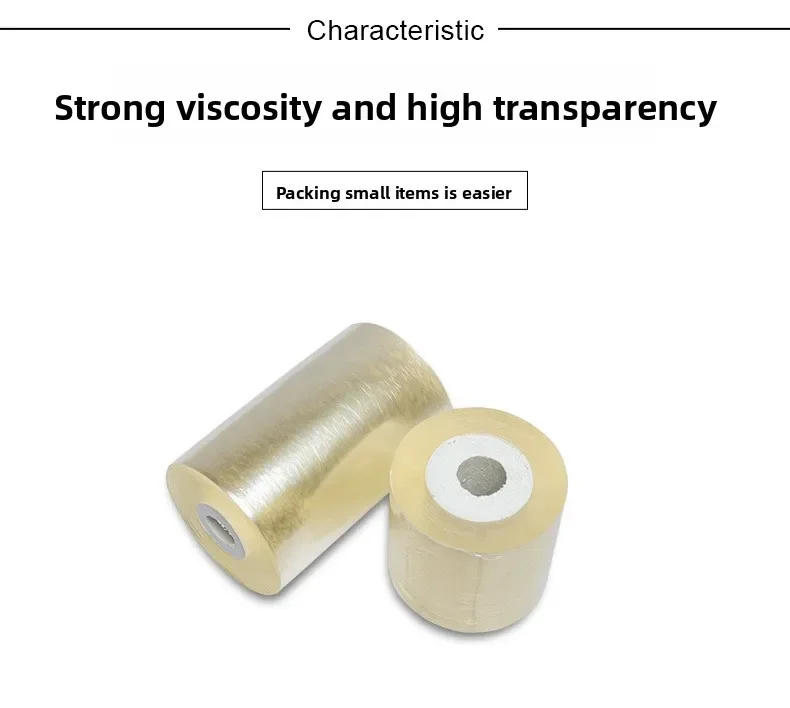 Rotolo di avvolgimento elasticizzato in PVC - Pellicola da imballaggio autoadesiva industriale per raggruppare, palletizzare e protezione dei fili