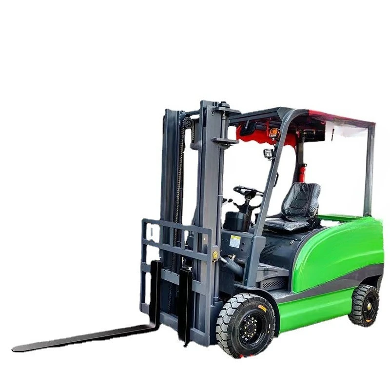 

Electric forklift four-wheel drive hydraulic loading and unloading truck stacking truck 2 tons 3 tons automatic lifting truck
