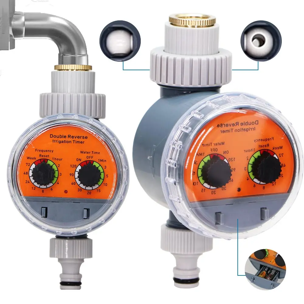 

Automatic Water LCD Display Ball Valve Timers Electronic Controller Home Outdoor Waterproof Drip System for Garden Greenhouse