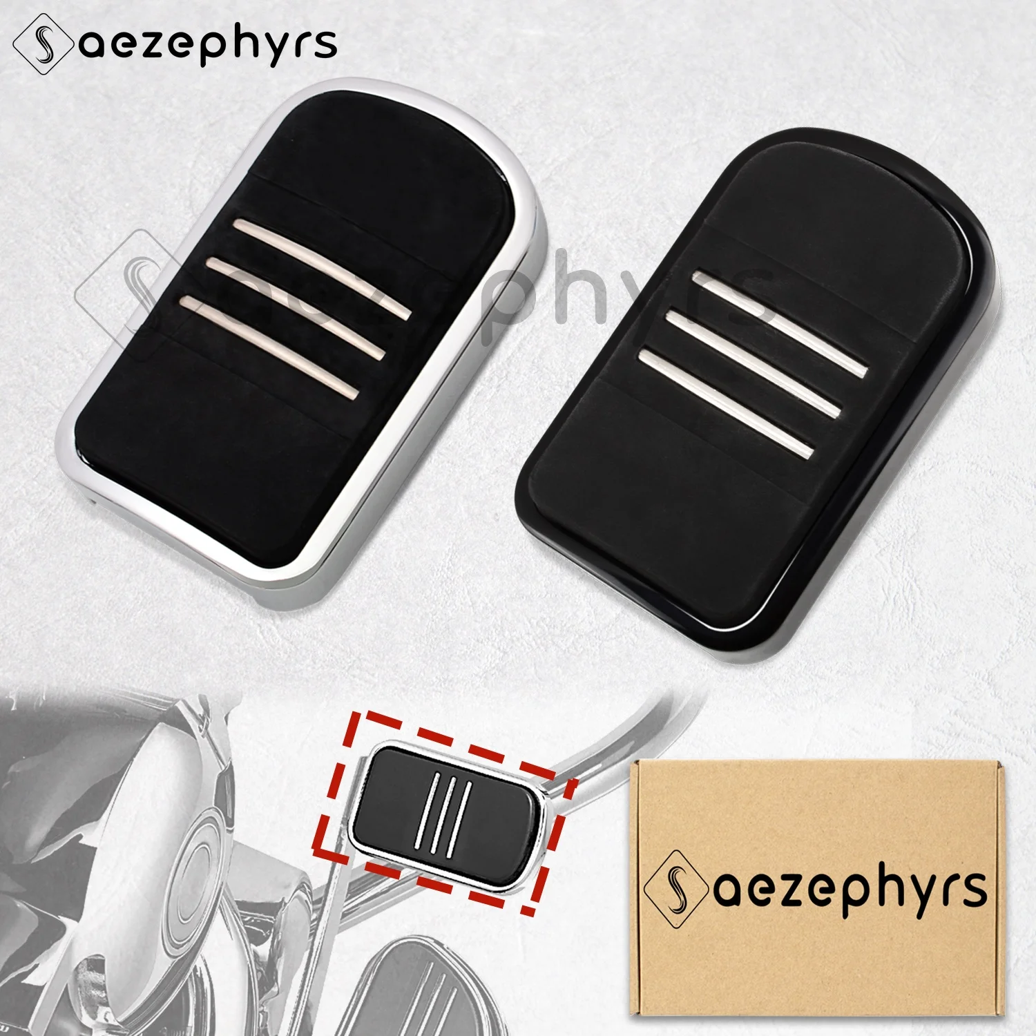 

Large Brake Pedal Pad Motorcycle Accessories For Harley Touring Heritage Softail Electra Glide Street Fat Boy CVO Road King FLHT