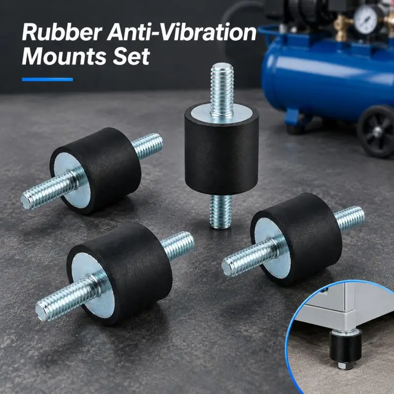 4/8pcs Silentblock Anti Vibration Rubber Mounts Male M3 M4 M5 M6 M8 M10 Bobbin Shock Damper Boat Car Tools