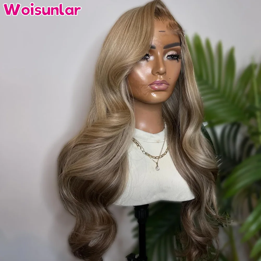 Highliaght 613 En Blond Bruin Lace Frontale Body Wave 13X4 13X6 Lace Frontale Human Hair Pruik Transparant Lace Voor Vrouwen Haar Pruik