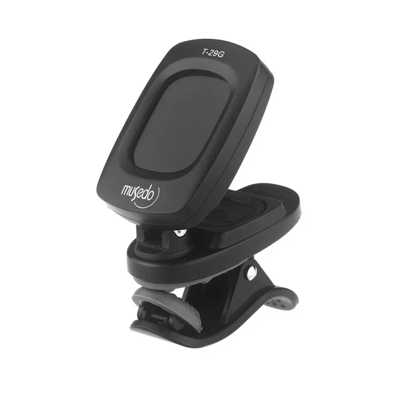 

Portable LCD Guitar Tuner with A Battery 360 Degree Rotatable Clip-on Guitar Tuner with Auto Power on/off Musedo T-29G