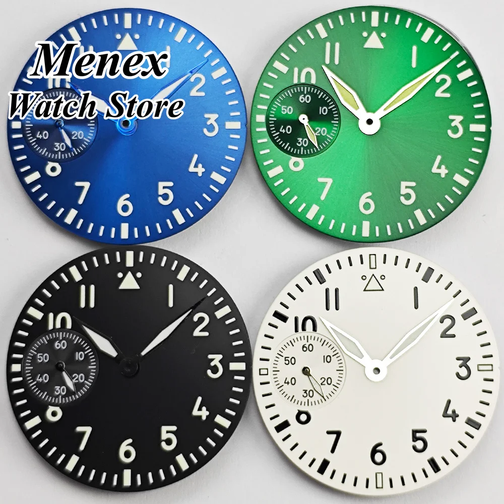 

ETA6497 Циферблат часов 37 мм Циферблат часов 5 мм x 12 мм x 16 мм Стрелки часов Зеленый Светящийся Подходит ETA6497 ST3600 Механизм Аксессуары для часов Запчасти