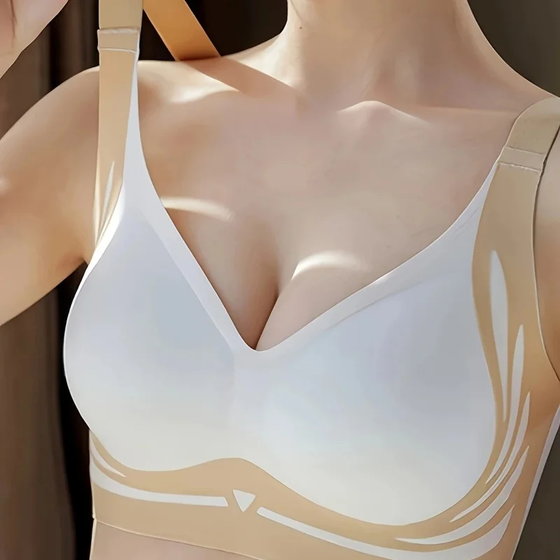 Комплект из трех бесшовных бюстгальтеров без косточек для женщин. Удобные бюстгальтеры пуш-ап с подъемной поддержкой.