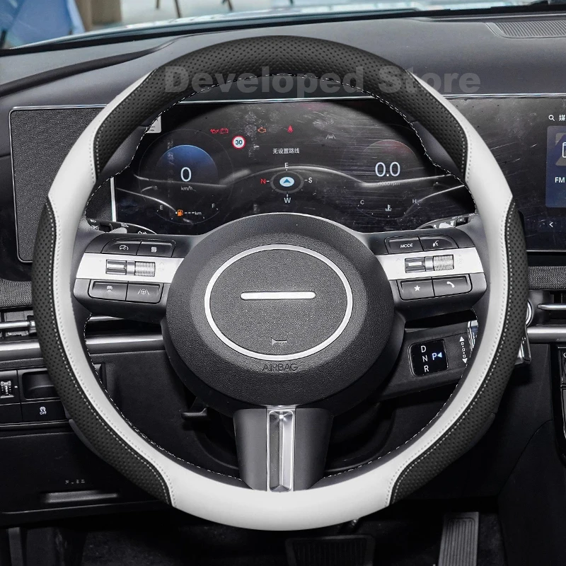 

Car Steering Wheel Cover For Hyundai Tucson plug-in Hybird 2026-2010 Leather Auto Steering Wheel Hyundai Tucson 2026 Accessories