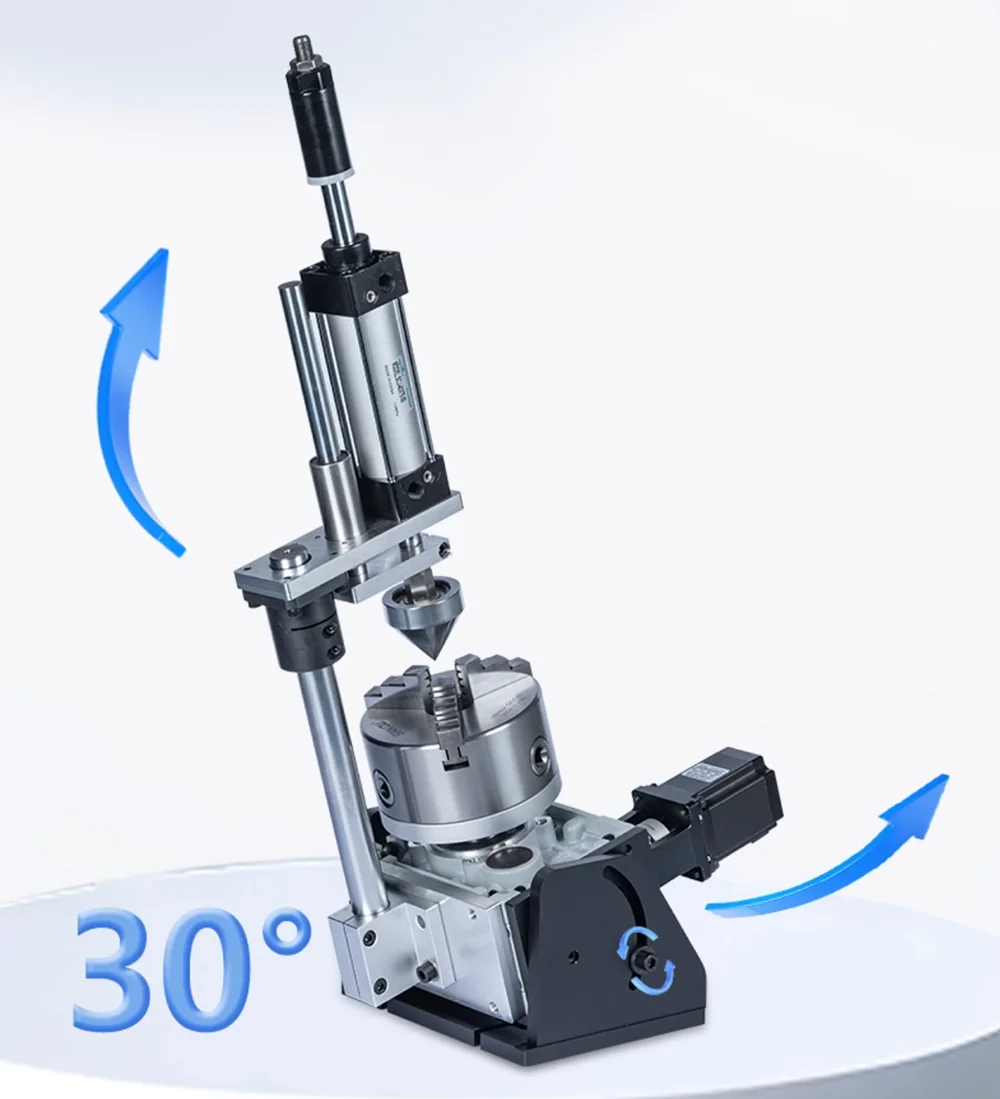 Precision Automatic Positioning Machine Rotating Table Laser Welding Vertical Chuck Tailstock TIG Fixtur for Metalworking