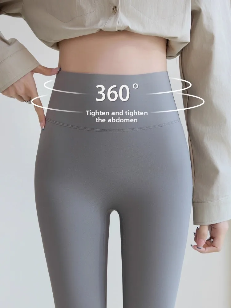 暖かいヨガパンツ レディース ハイウエスト お腹コントロール 滑り止め ケットデザイン 秋 ファッション 高品質 ナイロン スパンデックス混紡