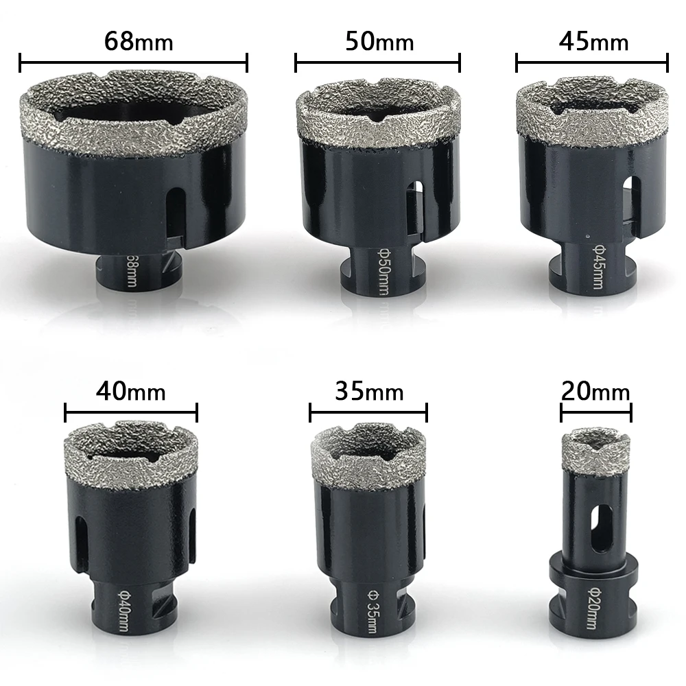 6 Stuks M14 Draad Diamant Droge Boor Bit Vacuüm Gesoldeerd Boren Kern Bits Set Porseleinen Tegels Kronen Graniet Marmeren Gat Zaaggereedschap