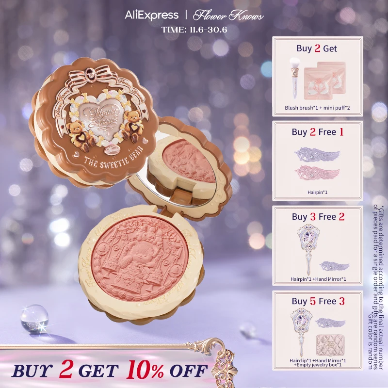 

Flower Knows The Sweetie Bear Collection Silk Satin Blush