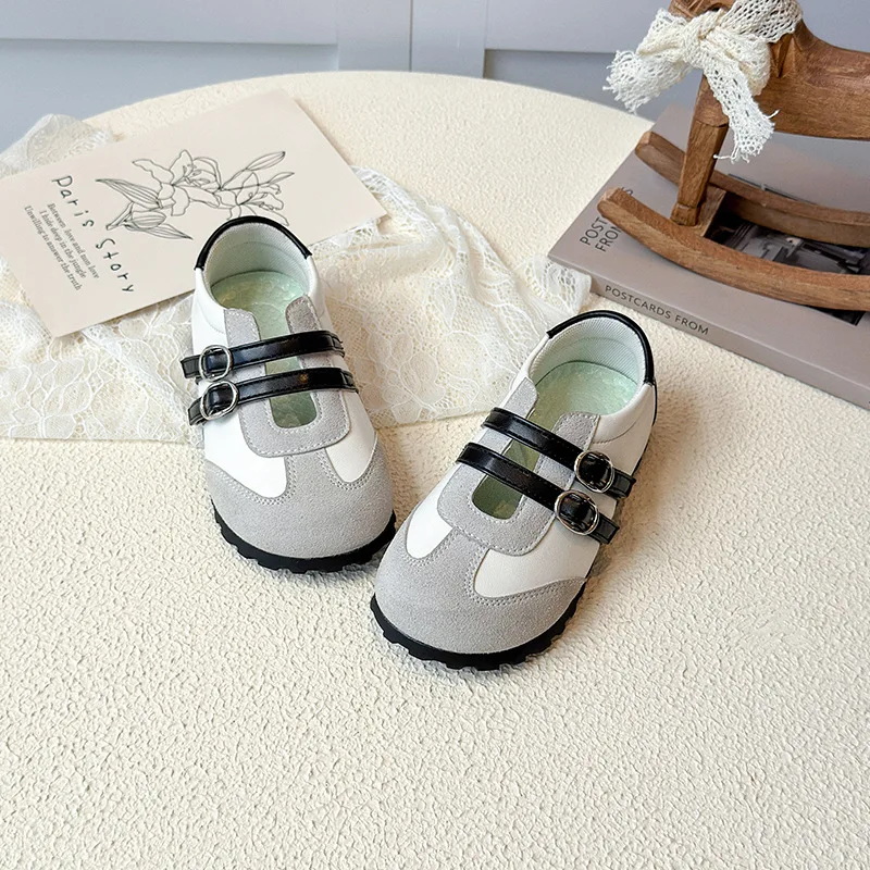 

Kid's Double Hook&loop Little Girls Sneakers Shoes Soft Soles Casual Shoes Children's Shoes Autumn Patchwork Korean Style