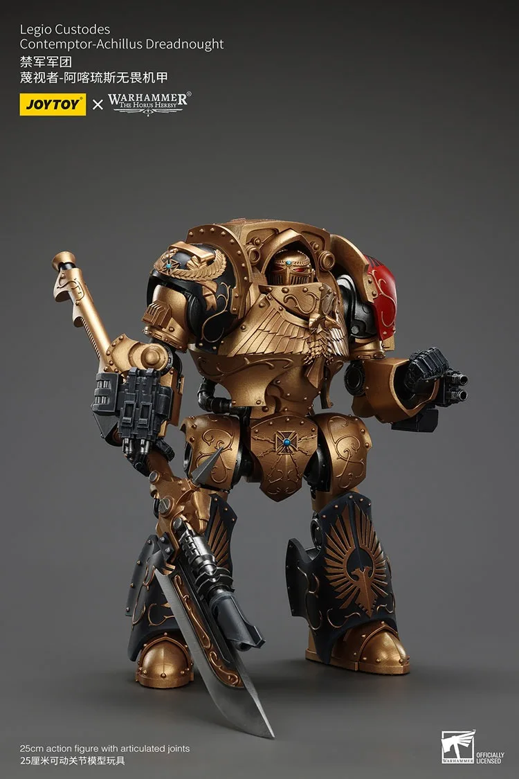 JOYTOY Warhammer "Horus Heresy" Legio Custodes Contemptor-Galatus & Achillus Dreadnought ตัวเลขการกระทําตุ๊กตาคอลเลกชัน