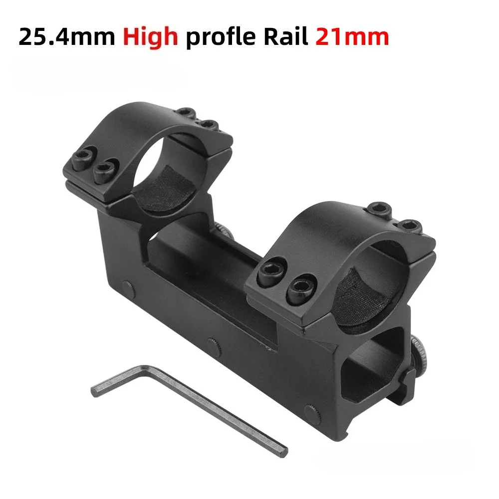 Support de portée de 25.4mm, une pièce, support de lunette de visée tactique intégré à dessus plat, double anneau de 1 pouce, Rail de 20mm, Base de montage de vue optique pour pistolet jouet