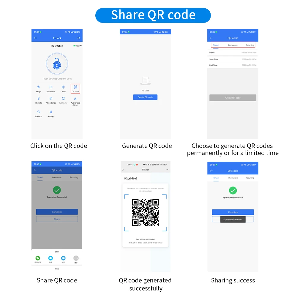 Ttlock app wifi desbloquear ip67 à prova dip67 água rfid leitor de código de barras 2d qr código teclado controle acesso 13.56mhz k3qw + g2 gateway wifi conn