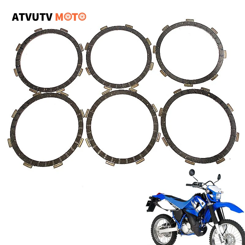 6pcs Motorcycle Clutch Friction Disc Plate Set For YAMAHA DT125 DT 125 TZR125