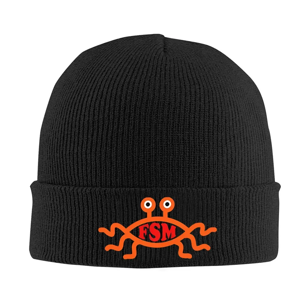 2026 Flying Spaghetti Monster orange creature eyes Men Women Unisex Knitted Hat Beanie Pullover Cap Winter Thermal Warm Christma