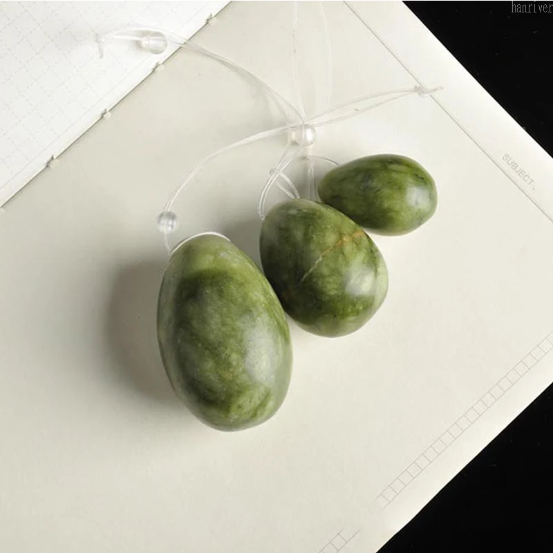 

3pcs/set Green Quartz Yoni Jade Women Kegel Exerciser Jade Massager Vaginal Muscles Tightening Ball Crystal Kegel