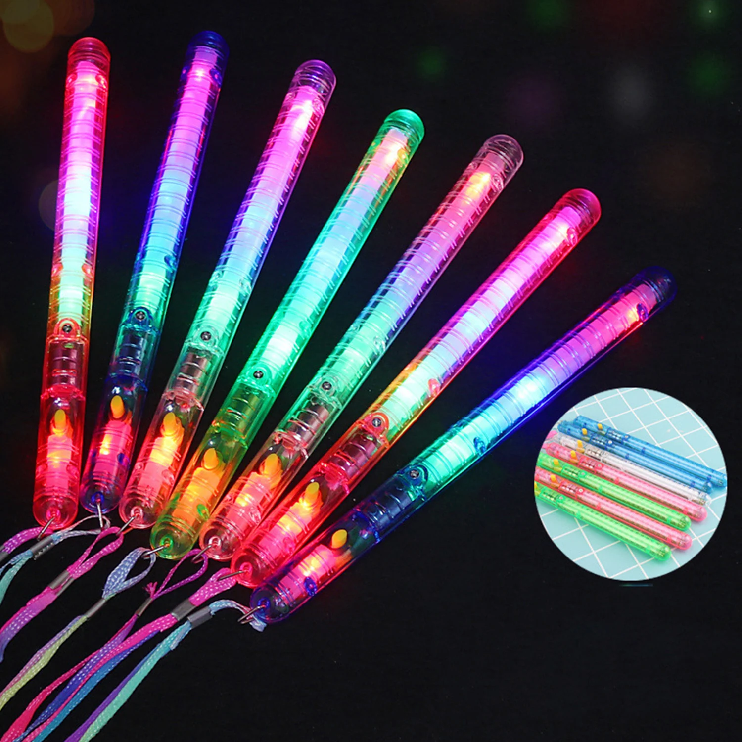 Concert Led Light 7 Types Flashing Dancing Lights For Parties Outside Glow Stick Reusable Continuous Flashing Led Stick