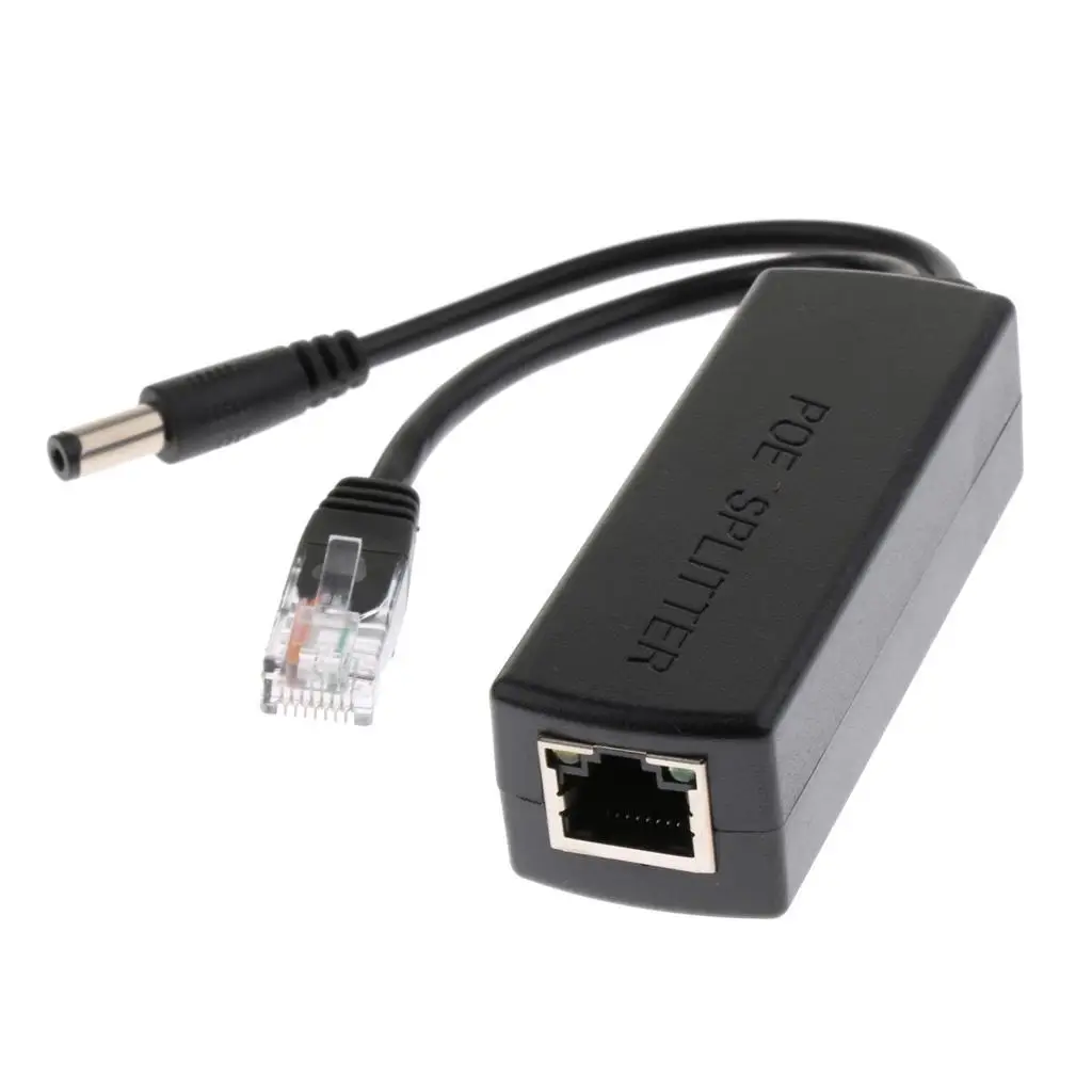 

PoE Splitter Power Over Ethernet 48V to 12V Adapter Cable 802.3af