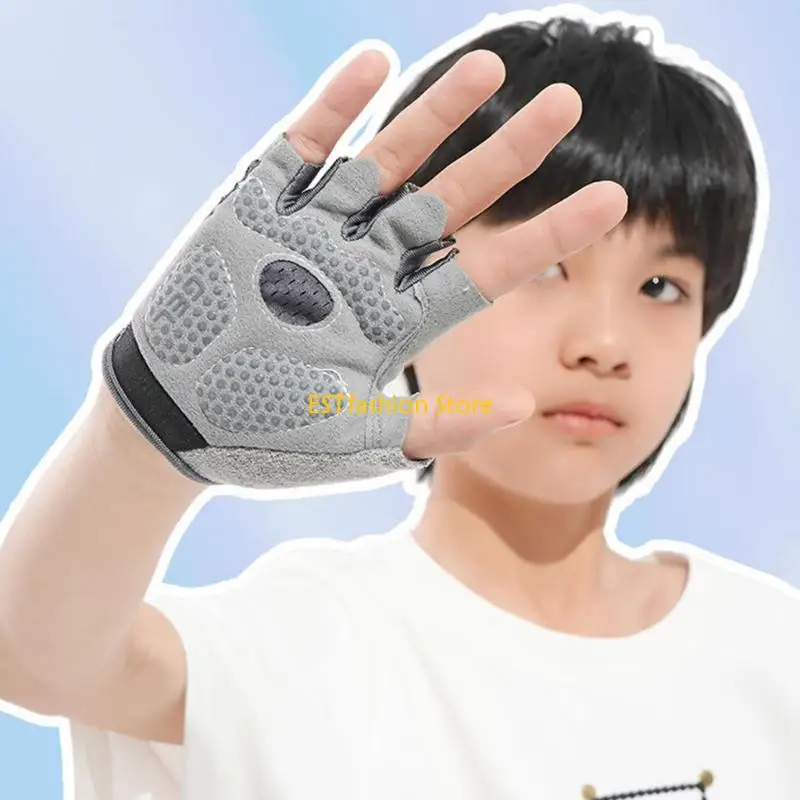 y5gc-保護手のひら子供サイクリング手袋ハーフフィンガー快適な手袋スポーツ用