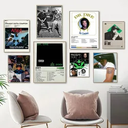 Dr Dre The Chronic 2001 Hip Hop Music Album Cover Poster Prints Wall Art Canvas Painting Picture Photo Gift For Room Home Decor