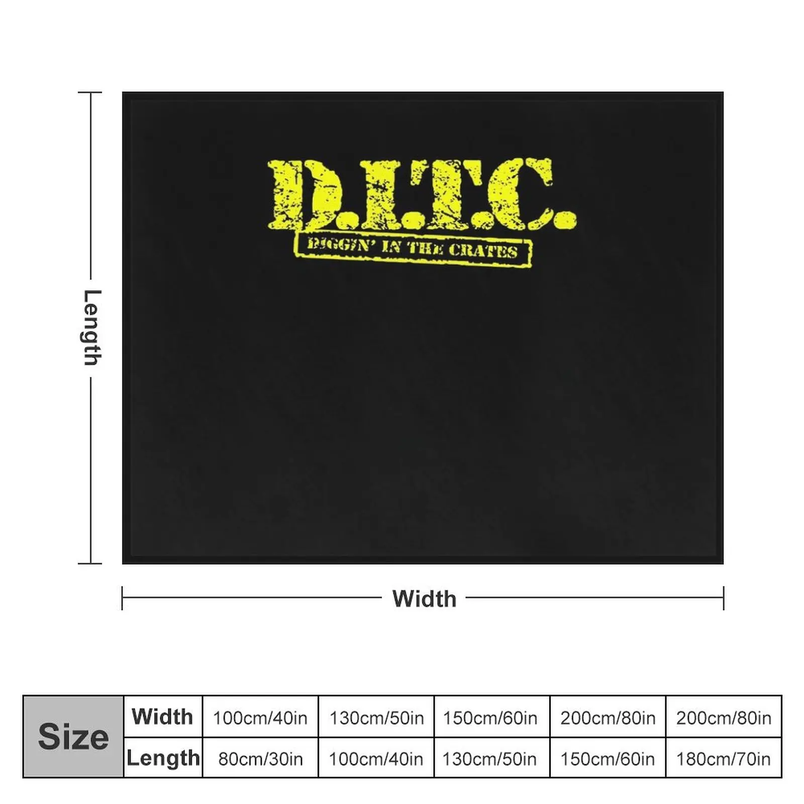 Ditc Crew Replica Rawkus Diggin in The Crates Late 90s Throw Blanket Beach Summer Blankets