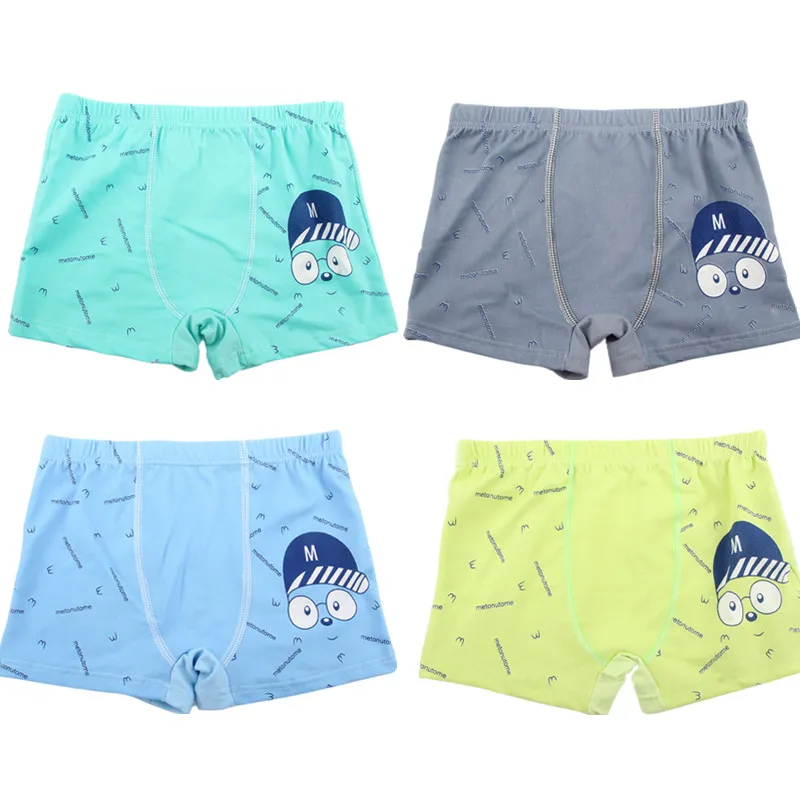 

3PCS/Set L-XXL Random Children's Boxer Underwear Cotton Cartoon Letter Printing Suitable For 3-11 Years Old Boys Underwear