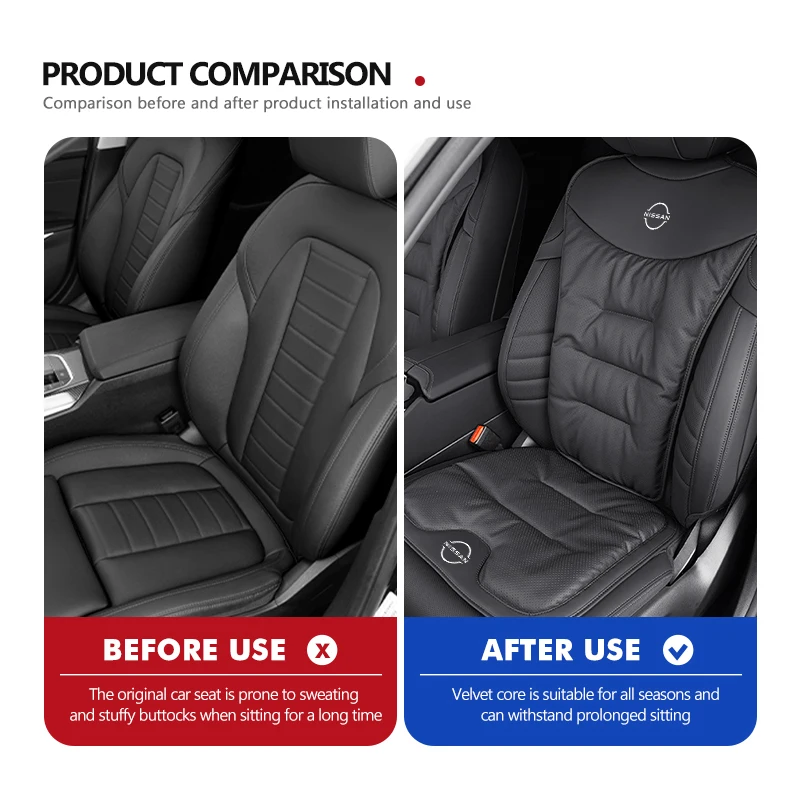 وسادة مقعد السيارة أربعة مواسم غطاء تهوية رائع وسادة الحشو لنيسان قاشقاي جوك سنترا ألتيما فيرسا ماكسيما ألميرا روج #2