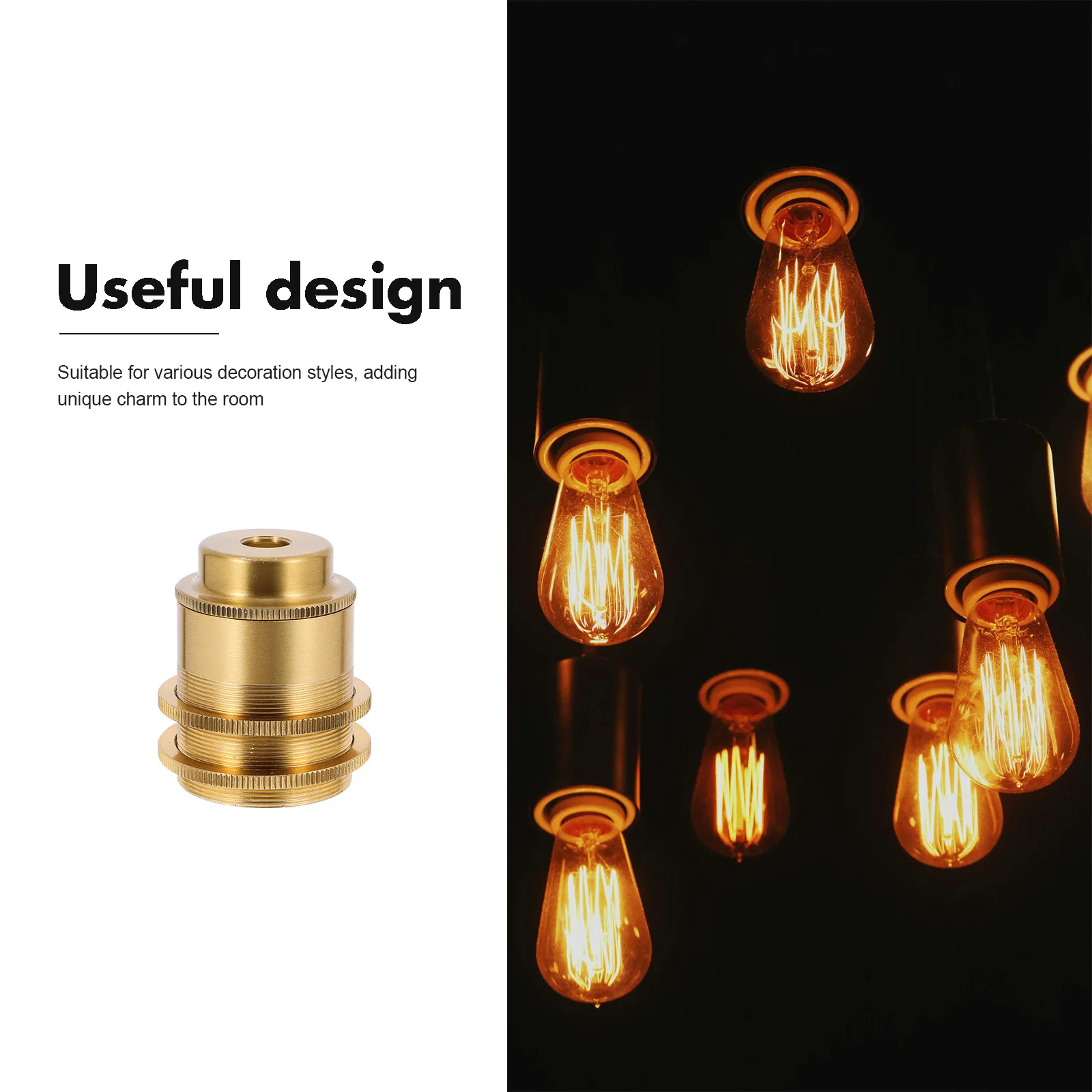 حامل الألومنيوم E27 مقبس الإضاءة المعدني استبدال مصباح خارجي المقبس لأجزاء مصباح السقف قلادة ذاتية الصنع #2