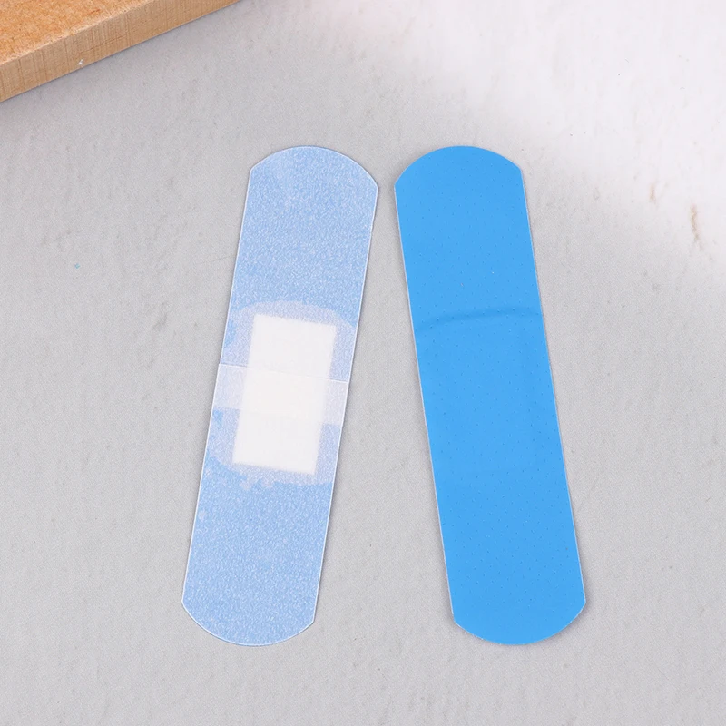 100pcs/set Blue Detectable Plasters Band Aid Waterproof Medical Adhesive Strips Wound Dressing Patch Bandages First Aid Plasters