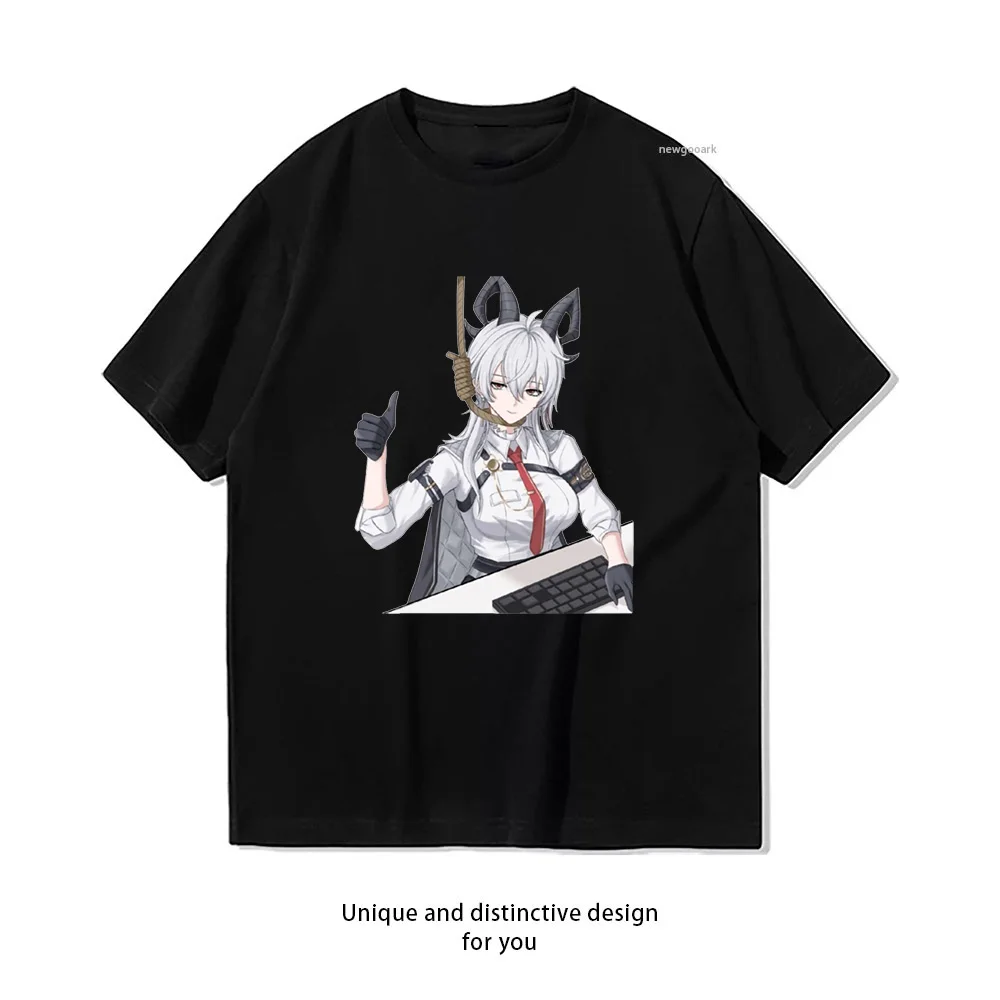 Wuthering Waves I'm Okay Zani Shirt Woman Man Casual Cotton Printed T Shirts Adult Streetwear Camisetas Tops Tee Creative
