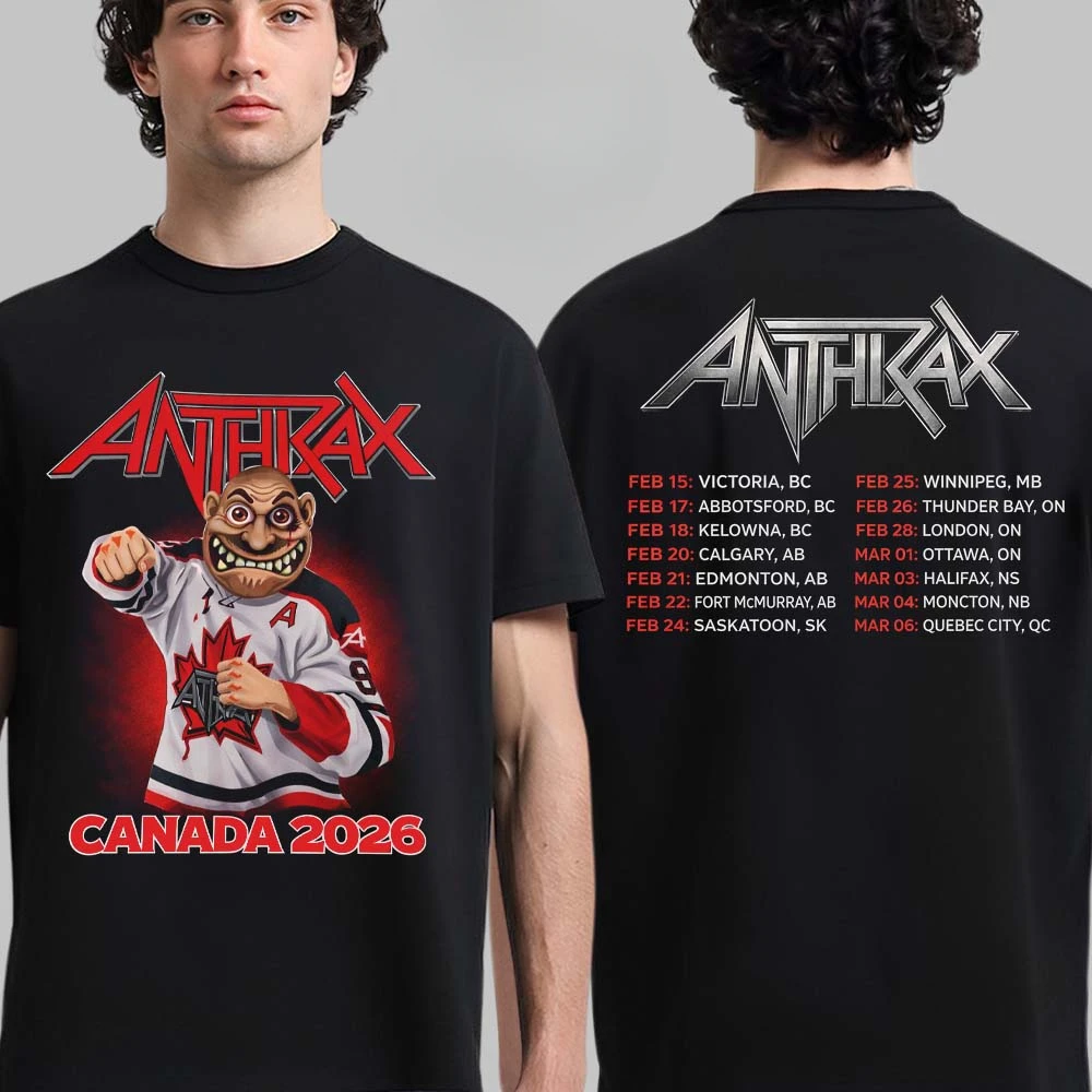 New Anthrax Cotton Band Shirt Unisex Summer Short Sleeve Fashion Brand Tee Luxury Casual Vintage T-shirt