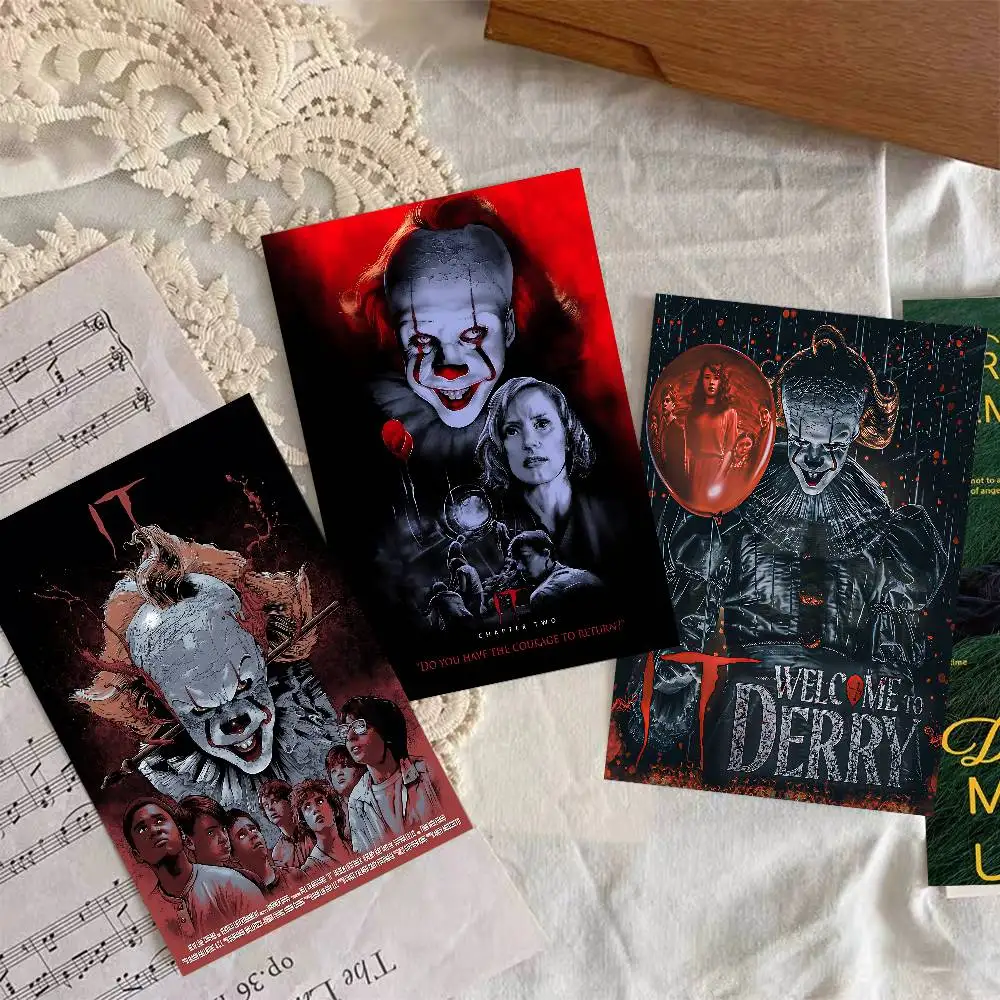 Movie I-It P-Pennywise Self-adhesive Art Poster Whitepaper Prints Posters Artwork Aesthetic Art Wall Painting view 2
