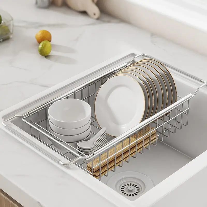 Wire Baskets For Organizing Drain Rack Wire Basket Telescopic Sink Storage Rack Under Shelf Basket Kitchen Drain Rack For Holds