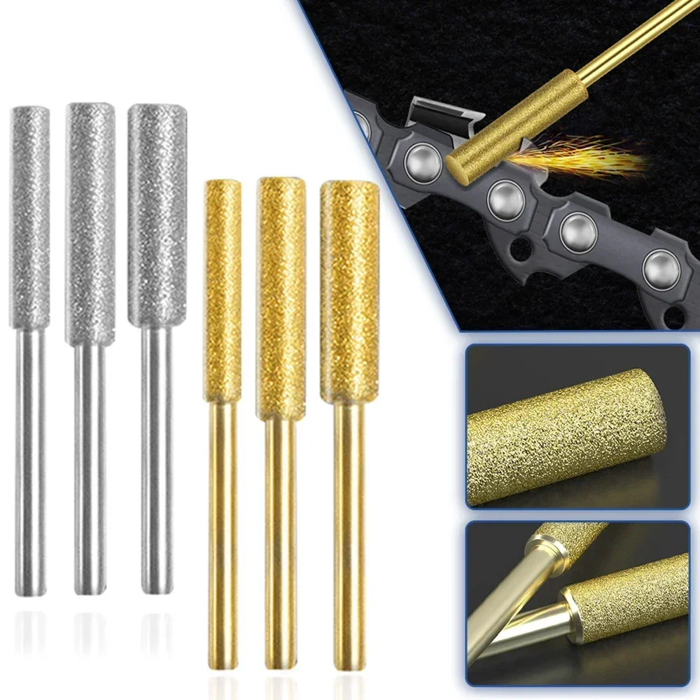 

STONEGO Diamond-Coated Cylindrical Burr Set for Chainsaw Sharpening Carving Grinding Sharpen Your Chainsaws