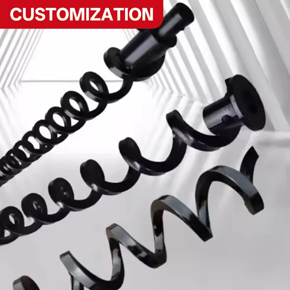 OEM квадратные стальные черви, спиральный стержень без валов, пружина 45, стальной шнек, спиральная пружина, сварочный винт из нержавеющей стали, спиральный чип