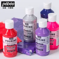 118ML Pebeo Pouring Experiences Acrylic Paint Ready to Pour Pre-Mixed Pour Paint for Canvas Wood Paper Crafts Tile Rock and More