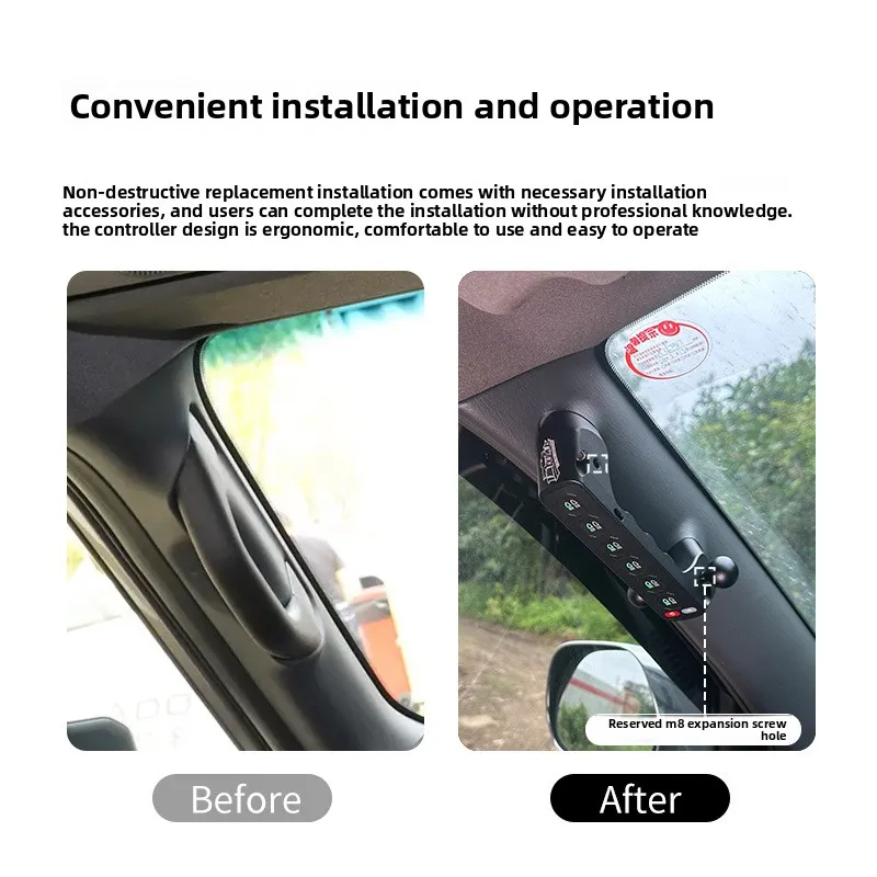 Suitable for Toyota Prado 120 A-pillar Handle Modified Accessories Switch Land Cruiser 120 A-pillar Spotlight Wireless Handle