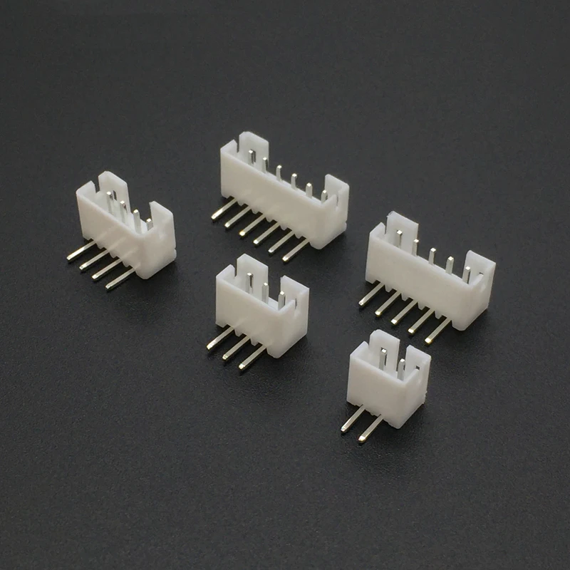 50Pcs PH 2.0mm Pitch 2/3/4/5/6/7/8Pin Right-Angle Socket Male Connector White 90 Degree Foot Needle Holder PHR Connector