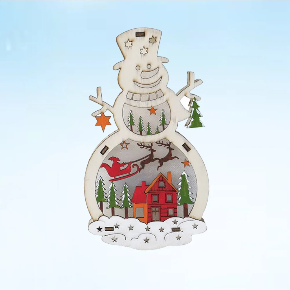 

Wooden Christmas Decoration Light Snowman Shape Led Lamp For Party Festival Home Decor Xmas Lighting Ornament