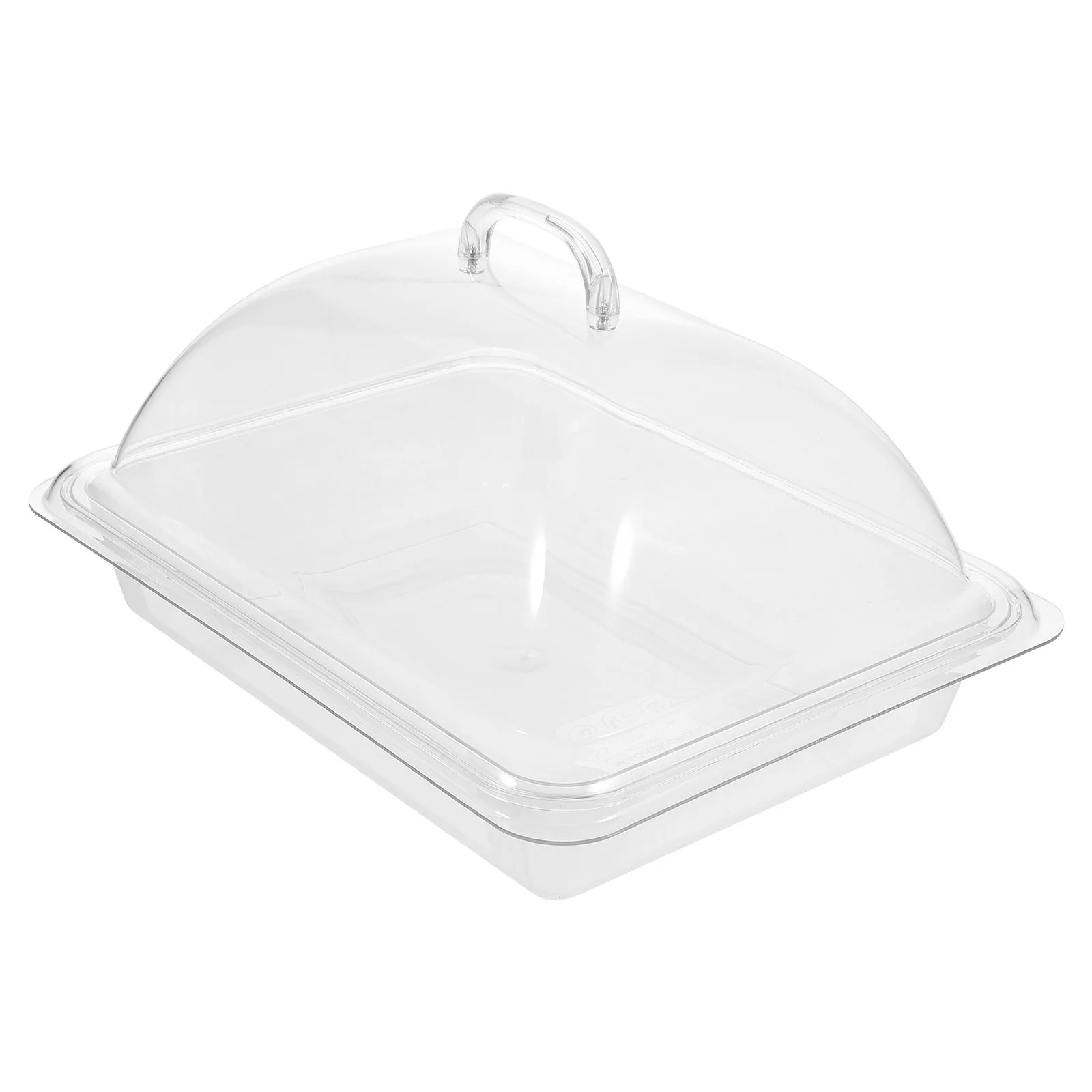 

Acrylic Transparent Food Serving Tray with High Cover 27C Multi Function Dessert Plate Buffet Tray Household Serving Clear