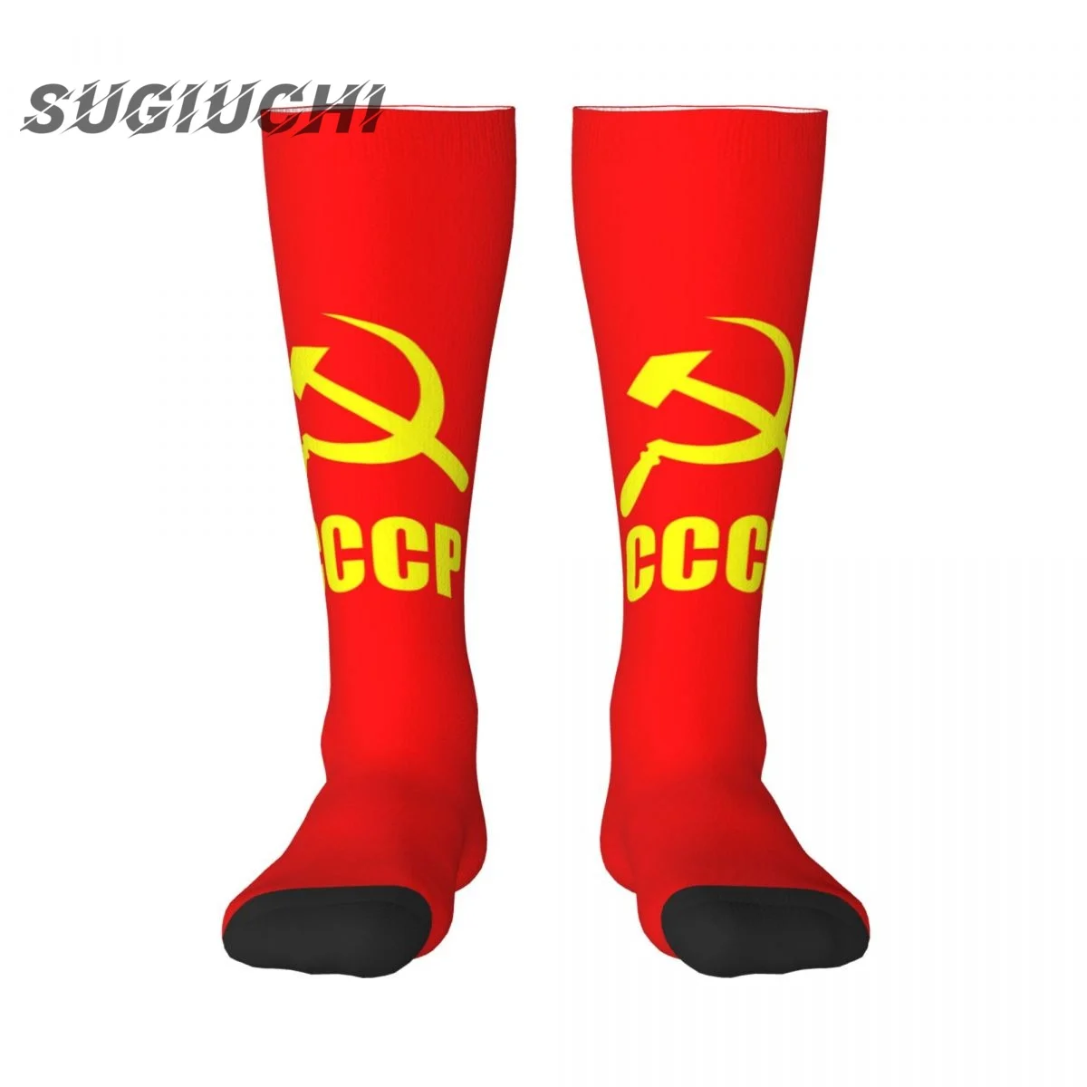 

CCCP Flag Polyester 3D Printed Socks For Men Women Casual High Quality Kawaii Socks Street Skateboard Socks