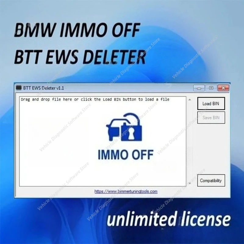 

For BMW IMMO OFF, BTT EWS Deleter Program + Enigma Patcher v1.3 Support MS41-45 ME7.2 ME9.2 MSS54 ME17/MED17/MEV17/MEVD17/EDC17