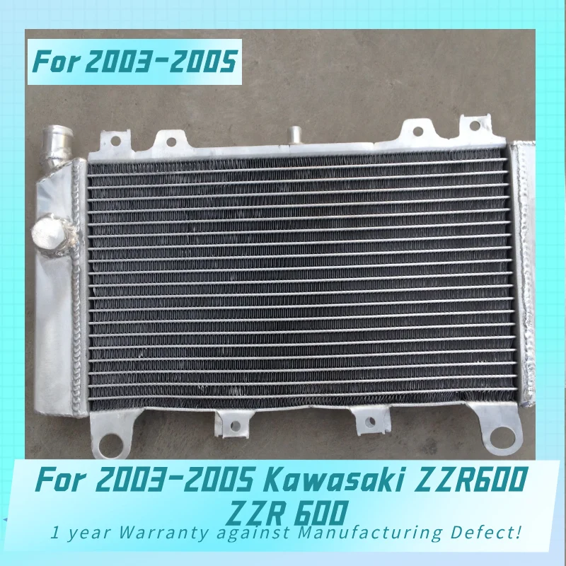 New Aluminum Radiator For 2003-2005 Kawasaki ZZR600 ZZR 600 Cooler Cooling Coolant 2003 2004 2005